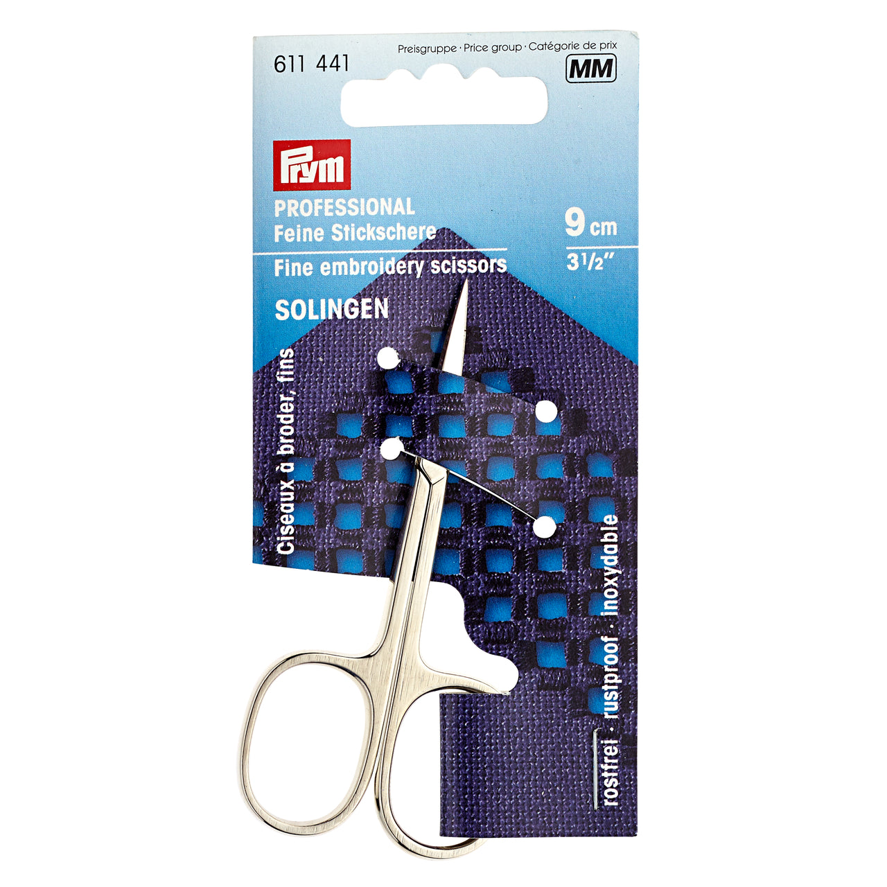 Prym Professional Metal Embroidery Scissors, 9cm
