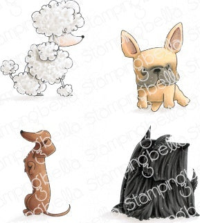 Stamping Bella Cling Stamps - Frenchie, Scottie, Poodle & Dachsie