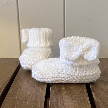 Luna Bow Baby Booties