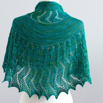 Rushing Tide Shawl in SweetGeorgia Cashluxe Fine - Downloadable PDF