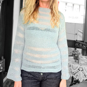 Mohair Fuzzy sweater Sentro knitting machine
