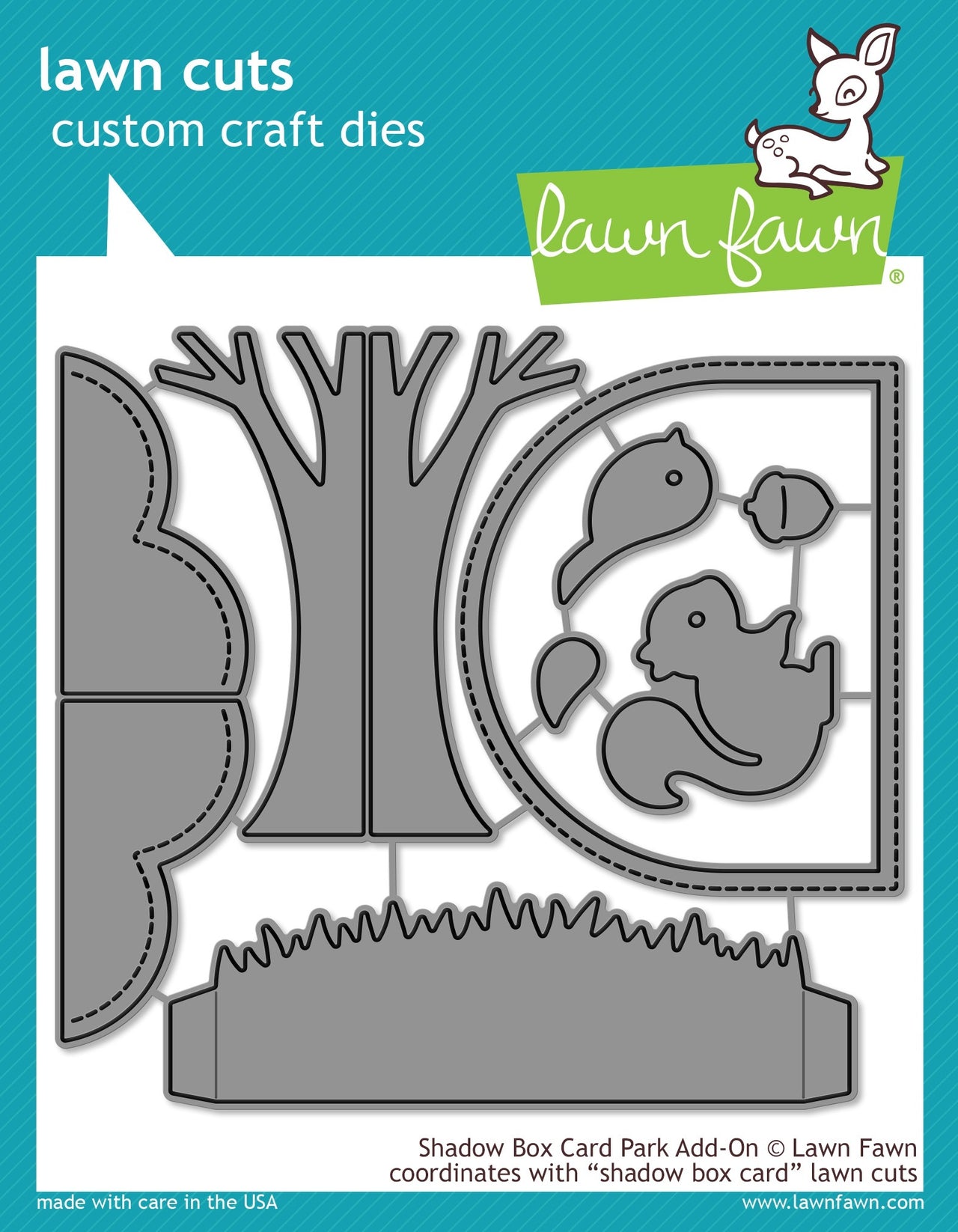 Lawn Fawn Lawn Cuts Custom Craft Die - Shadow Box Card Park Add-On