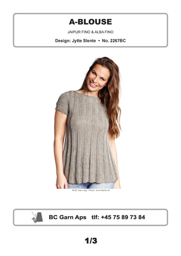 A-Blouse in BC Garn Alba Fino & Jaipur Silk Fino - 2267BC - Downloadable PDF