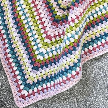 Meadow Mist Granny Square Blanket