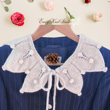 Leaf Collar Neck Warmer Knitting Pattern