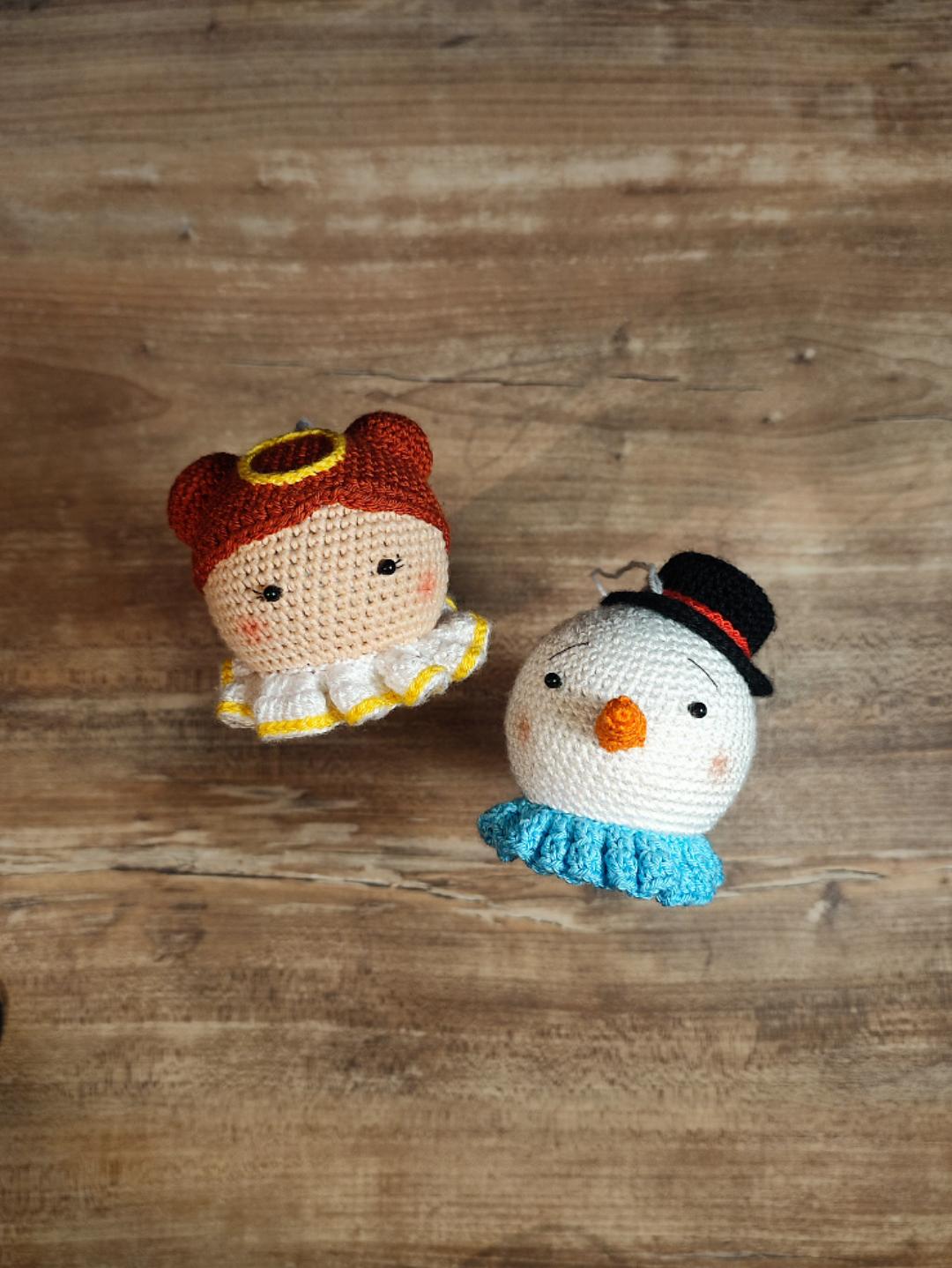 Angel & Snowman Crochet Pattern Set