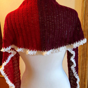 Mrs. Claus Shawl Easy Crochet Pattern