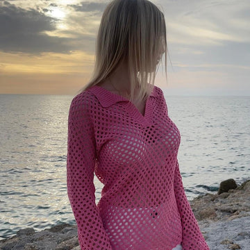 The Polo crochet shirt for woman
