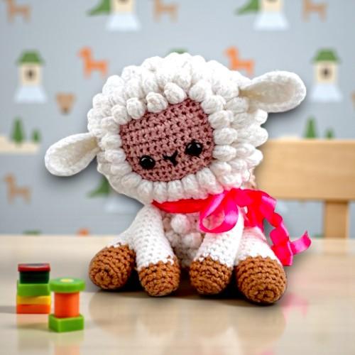 Crochet Lamb Amigurumi pattern, Sheep plushie farm animals (PDF file)