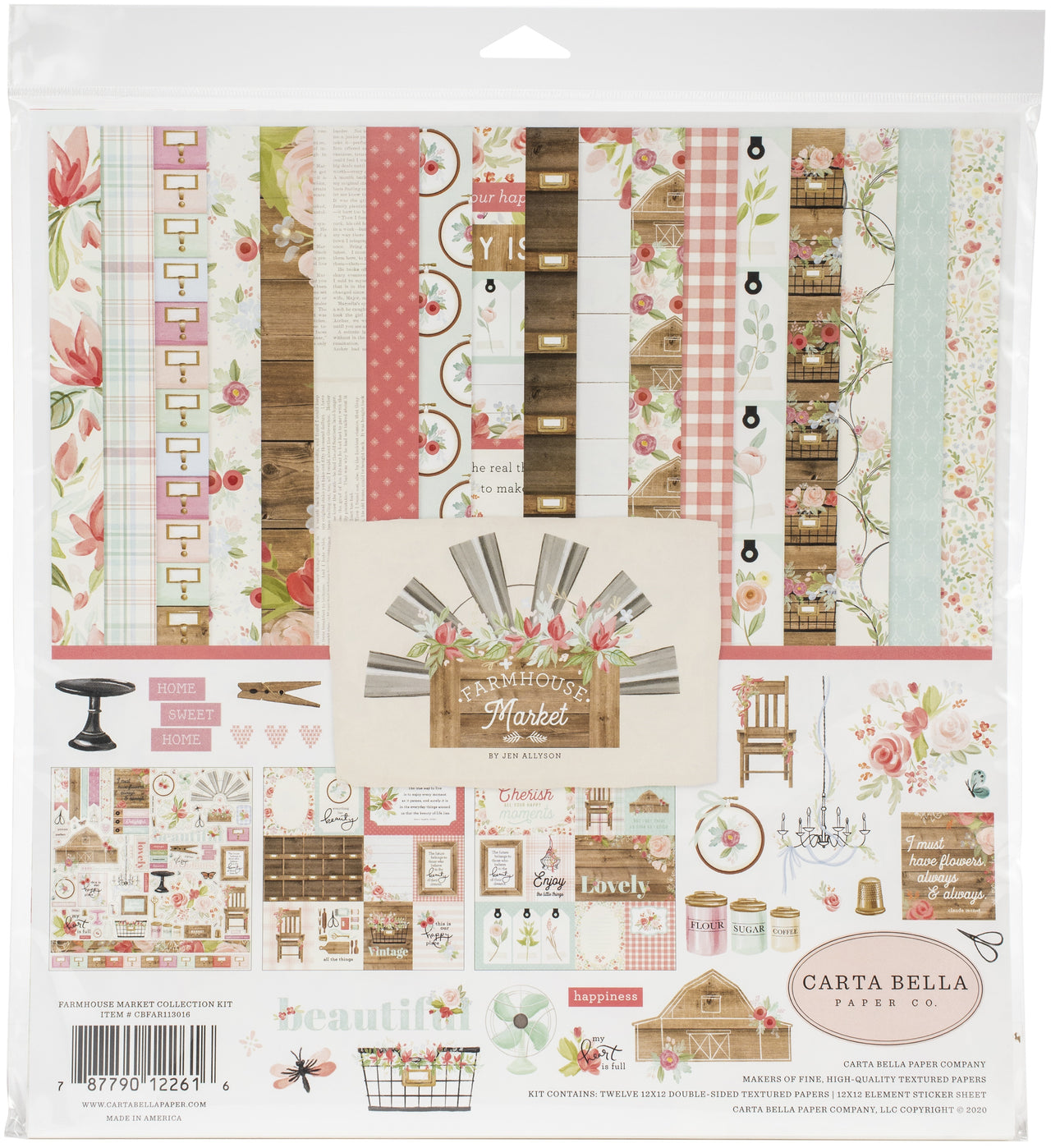 Echo Park Paper Carta Bella Collection Kit 12"X12" - Farmhouse Market