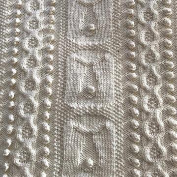 Bobble Bunny Baby Blanket (Afghan) in Debbie Bliss Cashmerino Aran