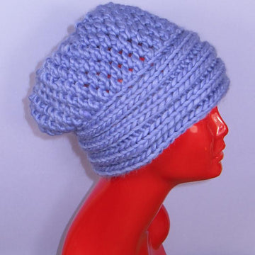 Super Chunky Rib Band Lace Slouch Hat