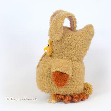Owls in easter costumes, Easter Owls crochet pattern 3 in 1, English