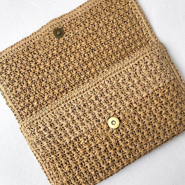 Raffia clutch bag 1