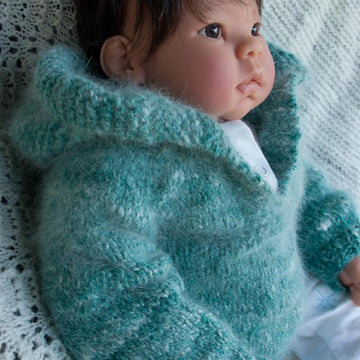 Top Down Hoodie with Cable Trim
