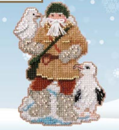 Mill Hill Albatross Santa Cross Stitch Kit - 3.25in x 4.75in