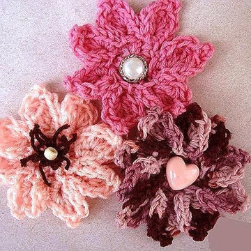 588 crochet flower, sheballa, easy petal flower