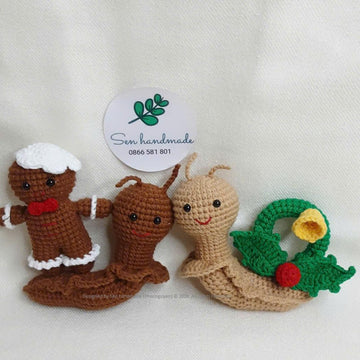 Ginger bread Snail- Crochet pattern- PDF file- English