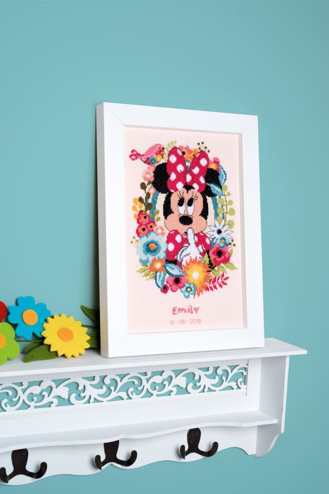 Vervaco Counted Cross Stitch Kit Disney Minnie Shushing Cross Stitch Kit