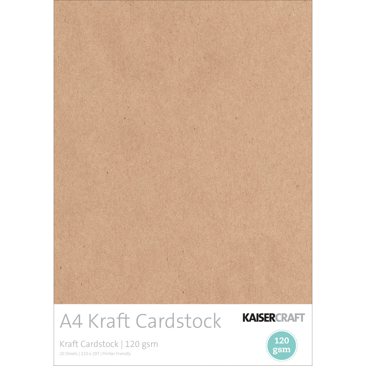 Kaisercraft Cardstock A4 20/Pkg - Kraft, 120gsm