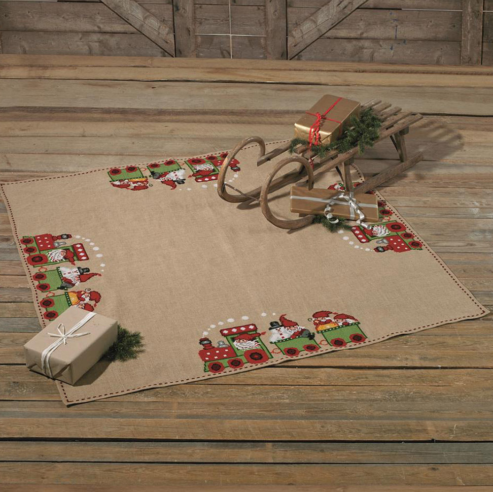 Permin Christmas Train Playmat (170 x 170cm) Cross Stitch Kit
