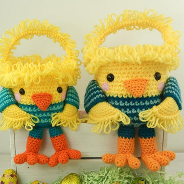 Chick and Frog Easter Baskets