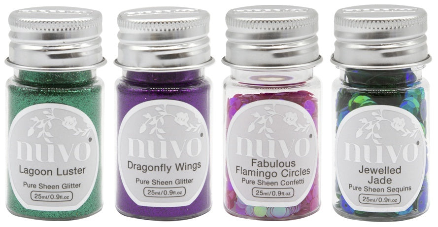 Tonic Studios Nuvo Pure Sheen Glitter, Sequence & Confetti 4/Pkg - Tropical Paradise