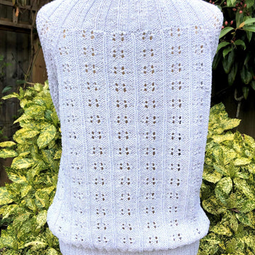 Izzy - Blouson Sweater with Eyelet Patterning