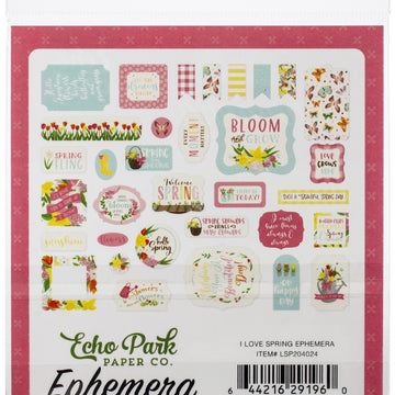 Echo Park Paper Echo Park Cardstock Ephemera 33/Pkg - Icons, I Love Spring