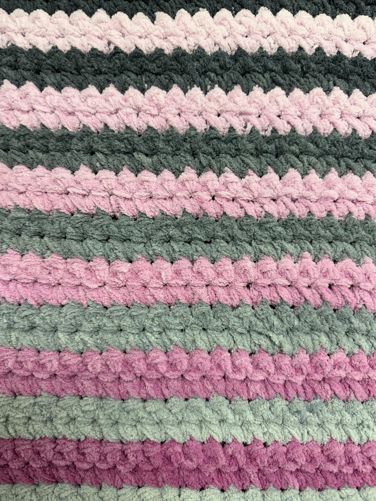 Perfect Phasing Striped Crochet Blanket