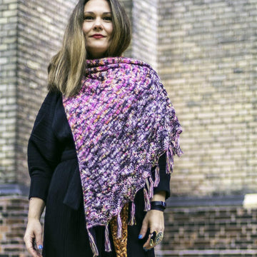 Fade Side to Side Triangle Shawl - Confluence