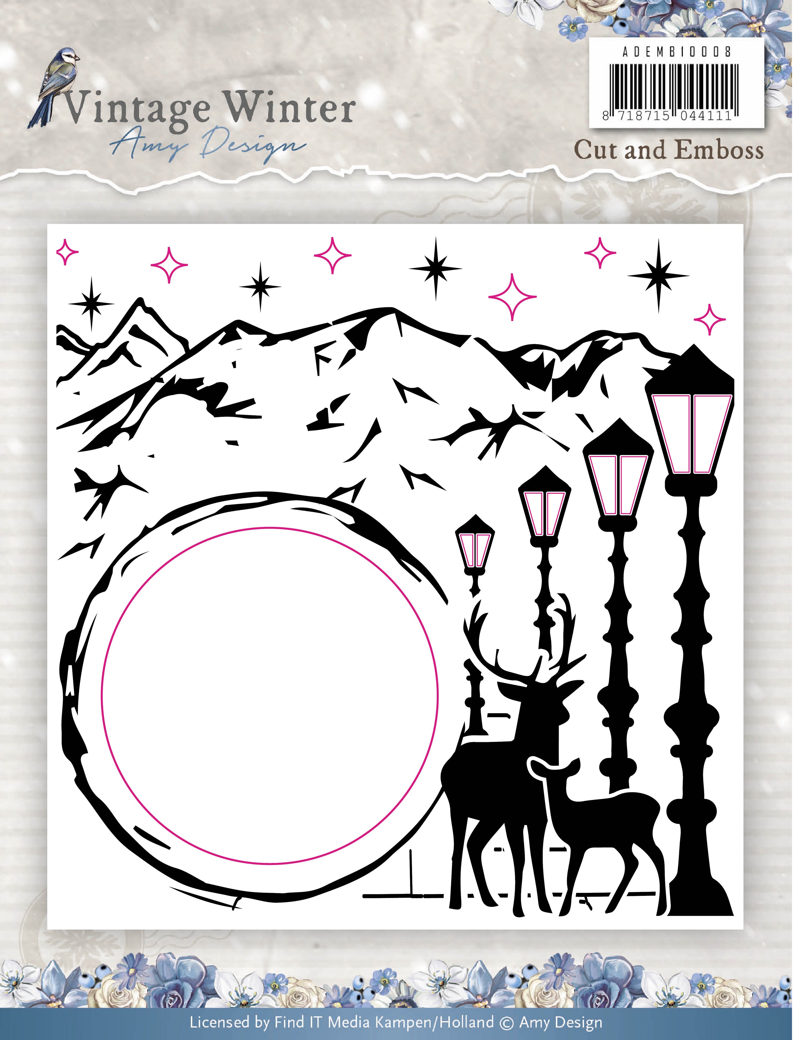 Find It Trading Amy Design Embossing Folder - Vintage Winter
