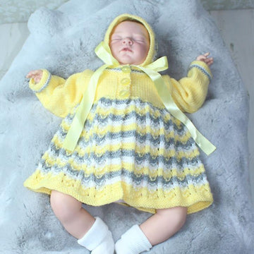 Knitting Pattern For Baby Jacket & Hat #442
