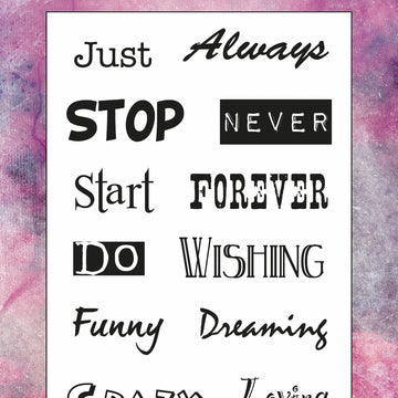 Studio Light Basic A6 Mixed Media Stamps - Sentiments