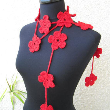 Floral Scarf Lariat