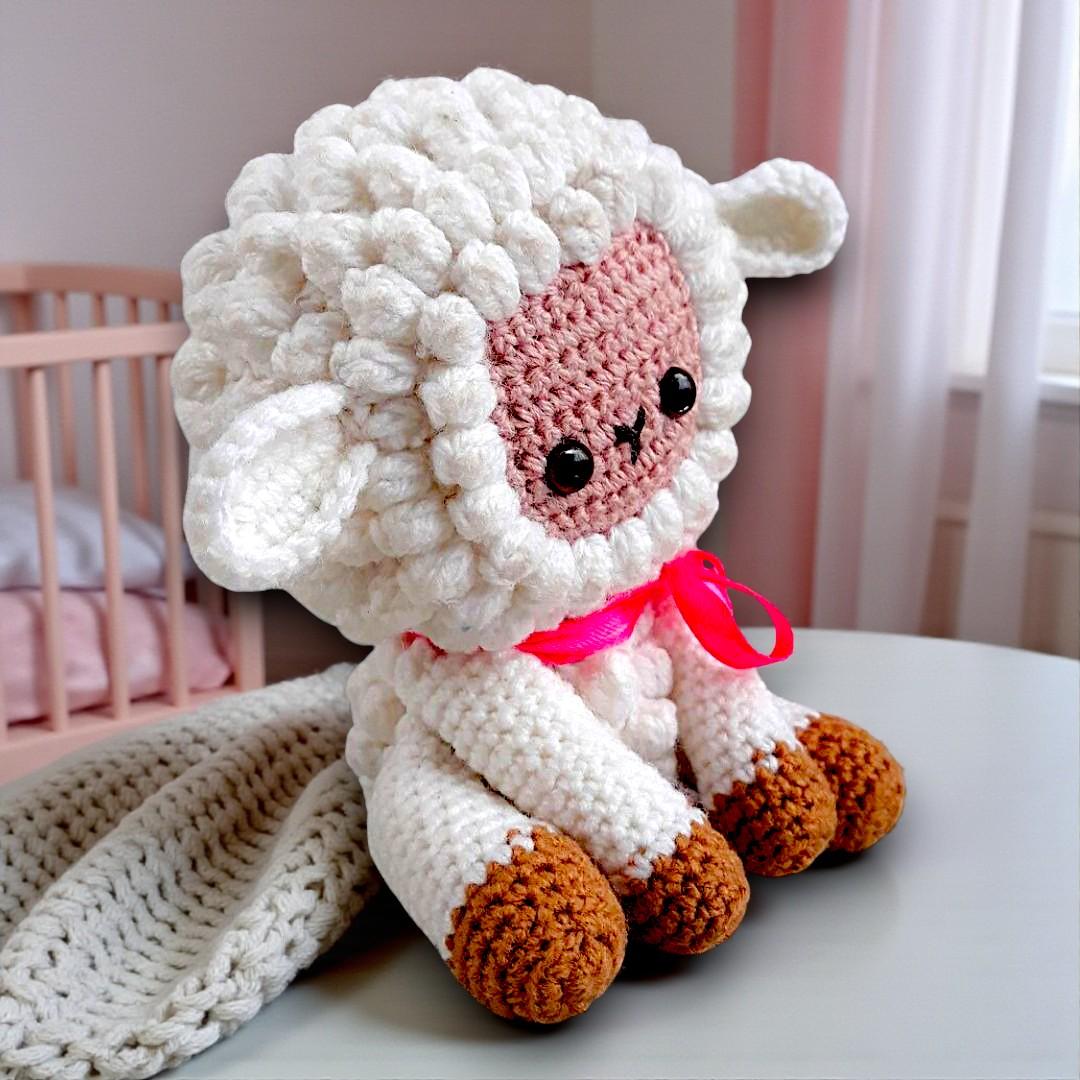 Crochet Lamb Amigurumi pattern, Sheep plushie farm animals (PDF file)