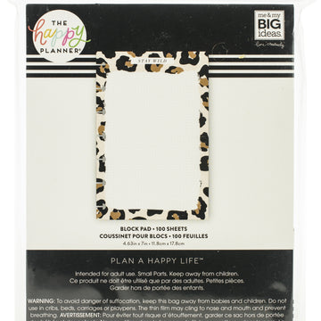 Happy Planner Mini Block Pad 8.25"X5.25" 100/Pkg - Wild Styled