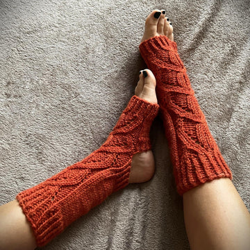 Lacy Red Yoga Socks