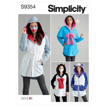 Simplicity Misses' Jacket Costume with Masks and Hat S9354 - Sewing Pattern