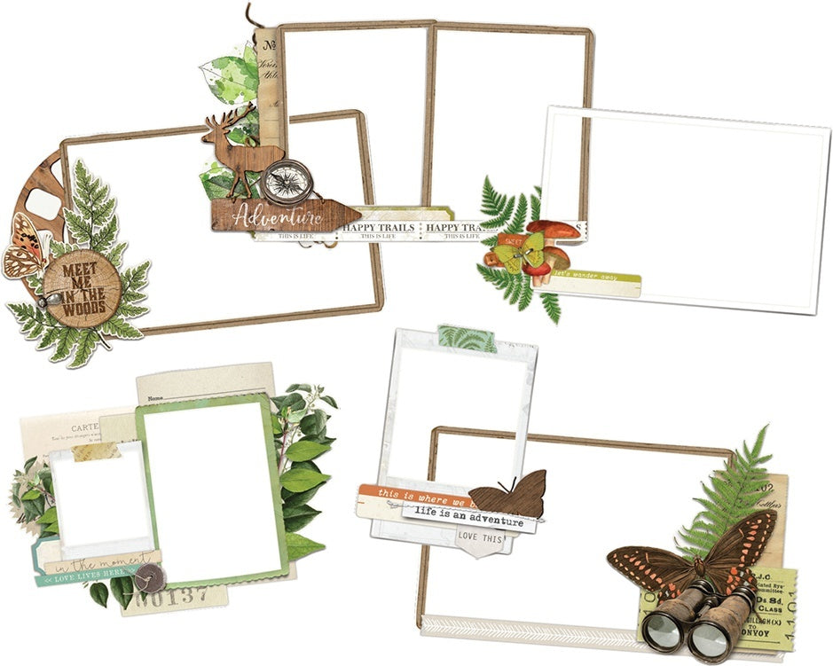 Simple Stories Simple Vintage Great Escape Layered Frames Die-Cuts 6/Pkg - 620069