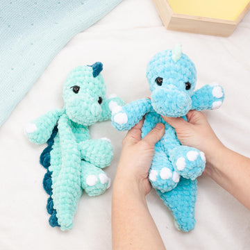 Dinosaur Lovey Snuggler Crochet Pattern PDF | No Sew Amigurumi