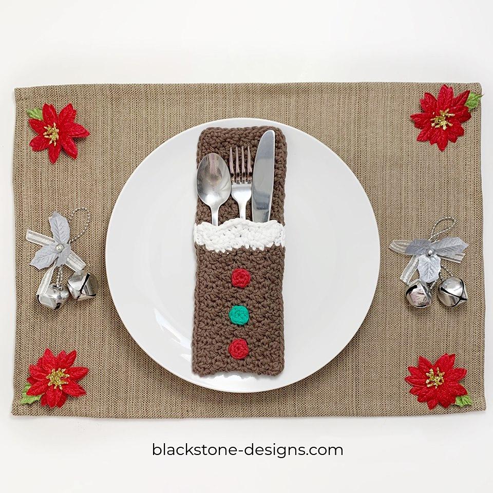 Gingerbread Belly Flatware Holder
