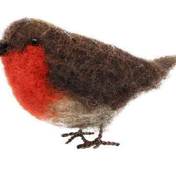 The Crafty Kit Company British Birds Red Robin Needle Felting Kit - 140 x 240 x 65mm