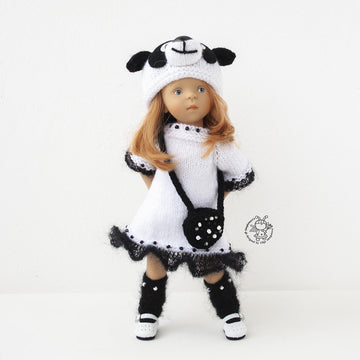 Panda outfit for 13" doll