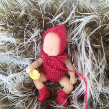 1:12 Baby Romper, Pixie Hat and Booties
