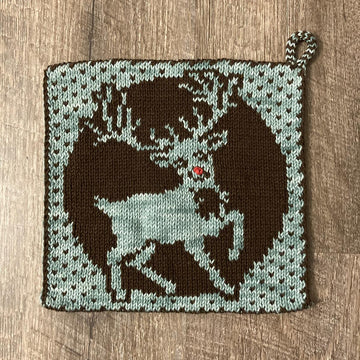 Winter Reindeer Potholder