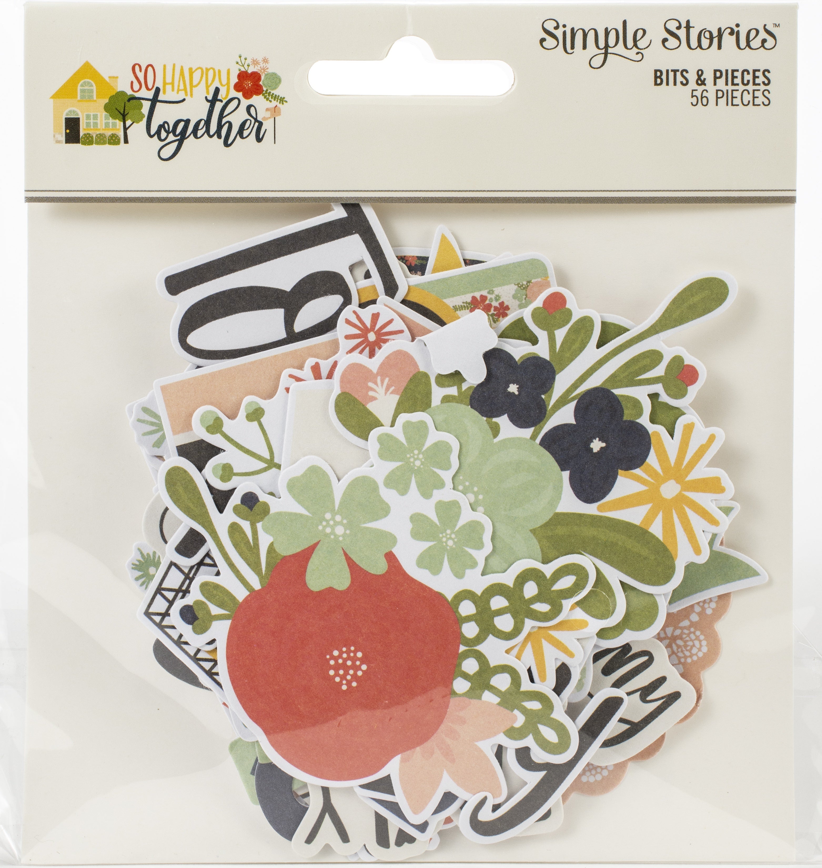 Simple Stories So Happy Together Bits & Pieces Die-Cuts 56/Pkg - 600482