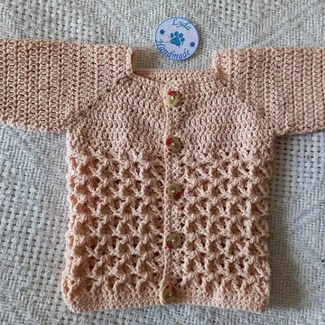 Crochet Textured Baby Cardigan