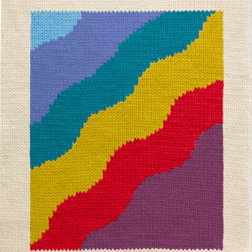 Abstract Rainbow Waves Chart