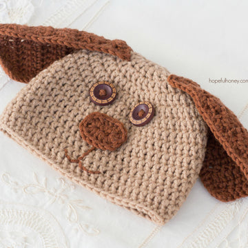 Cuddly Puppy Baby Hat & Booties